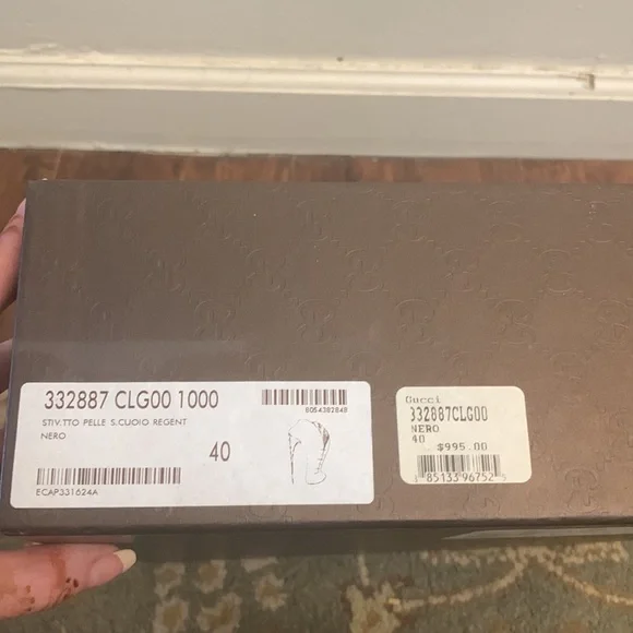 Gucci Stivale Pelle S. Cuoio Regent Nero Heels - Picture 9 of 12